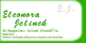 eleonora jelinek business card